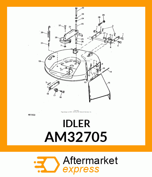 IDLER, WELDED W/BEARING AM32705