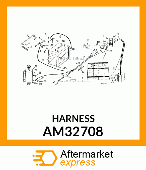 Wiring Harness - ELECTRIC START WIRING HARNESS (Part is Obsolete) AM32708