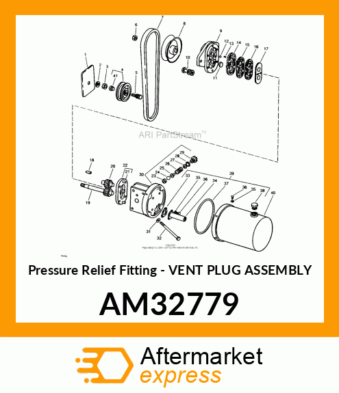 Pressure Relief Fitting - VENT PLUG ASSEMBLY AM32779