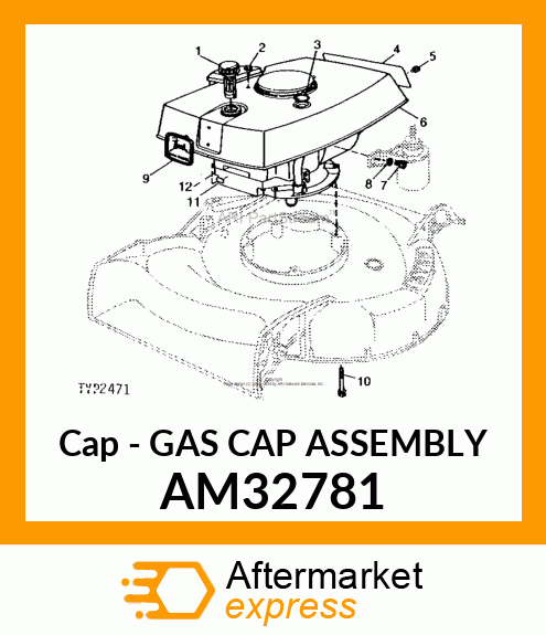 Cap - GAS CAP ASSEMBLY AM32781