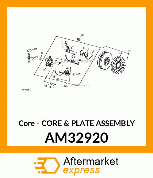 Core - CORE & PLATE ASSEMBLY AM32920