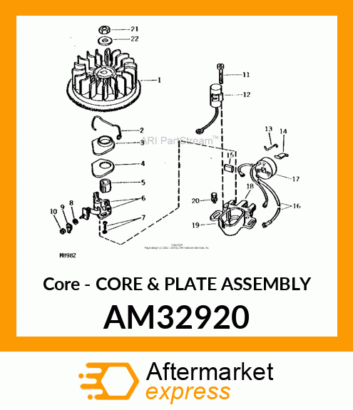 Core - CORE & PLATE ASSEMBLY AM32920