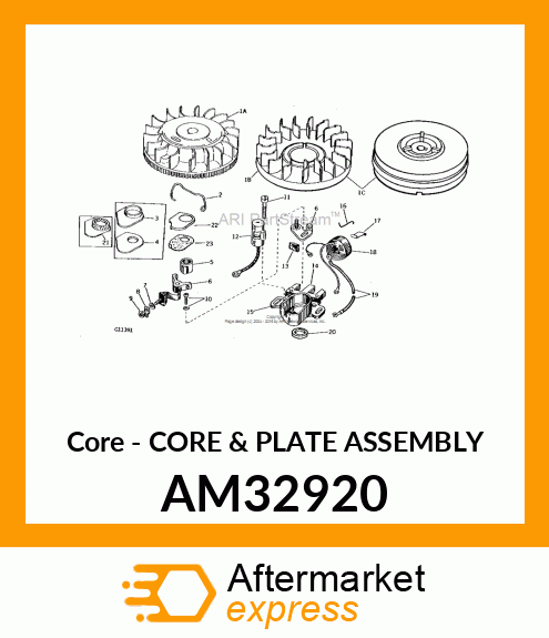 Core - CORE & PLATE ASSEMBLY AM32920