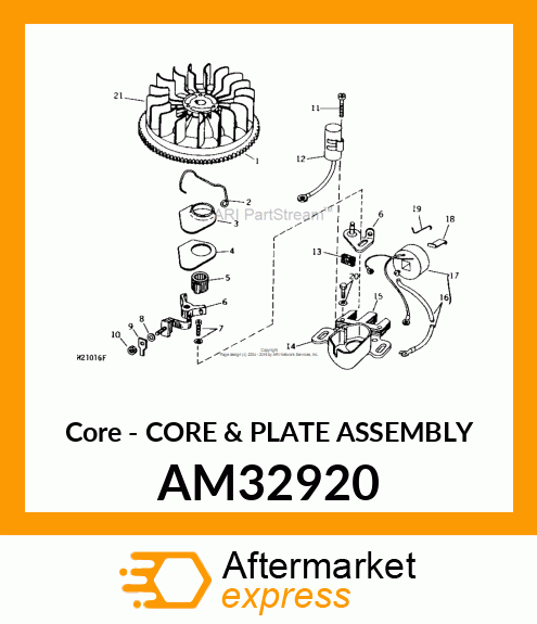 Core - CORE & PLATE ASSEMBLY AM32920