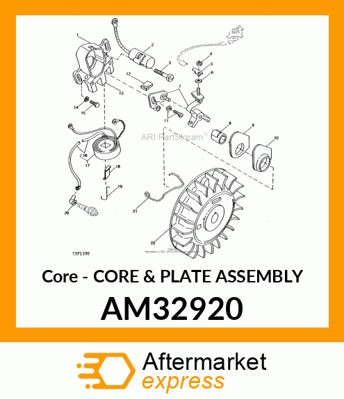 Core - CORE & PLATE ASSEMBLY AM32920