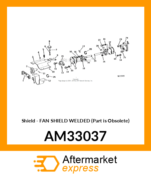 Shield - FAN SHIELD WELDED (Part is Obsolete) AM33037