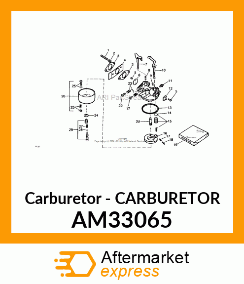 Carburetor - CARBURETOR AM33065