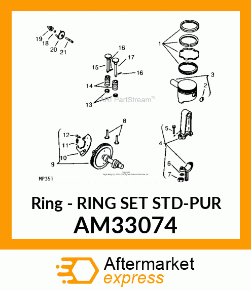 Ring - RING SET STD-PUR AM33074