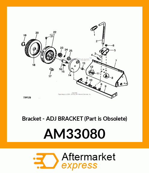 Bracket - ADJ BRACKET (Part is Obsolete) AM33080