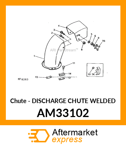 Chute - DISCHARGE CHUTE WELDED AM33102