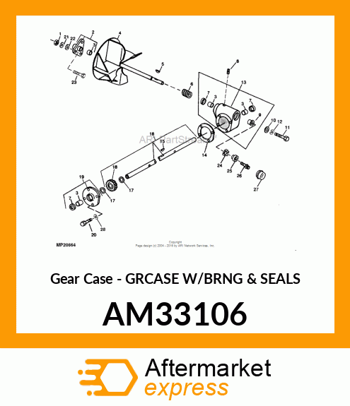 Gear Case - GRCASE W/BRNG & SEALS AM33106