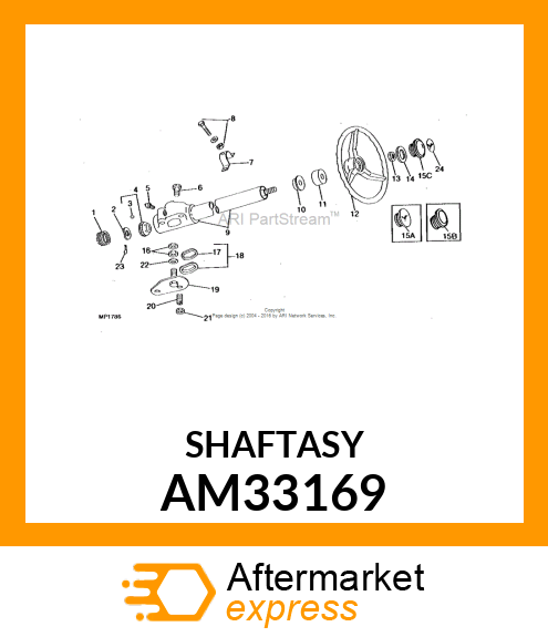 Steering Gear - STEERING COLUMN ASSEMBLY AM33169