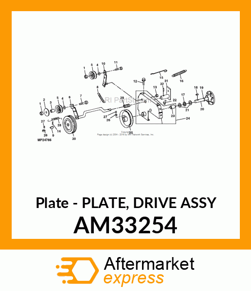 Plate - PLATE, DRIVE ASSY AM33254