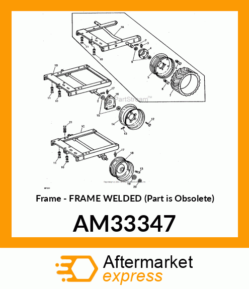 Frame - FRAME WELDED (Part is Obsolete) AM33347