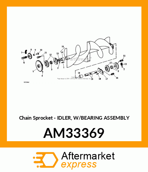 Chain Sprocket - IDLER, W/BEARING ASSEMBLY AM33369