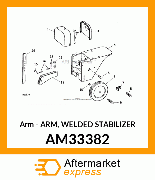 Arm - ARM, WELDED STABILIZER AM33382