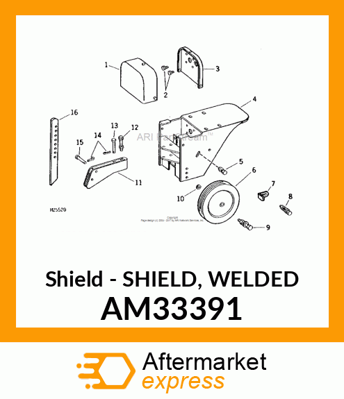 Shield - SHIELD, WELDED AM33391