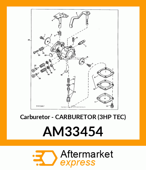 Carburetor - CARBURETOR (3HP TEC) AM33454