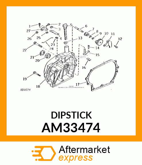 Dipstick - OIL DIPSTICK ASSY-PUR AM33474