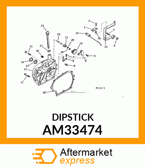 Dipstick - OIL DIPSTICK ASSY-PUR AM33474