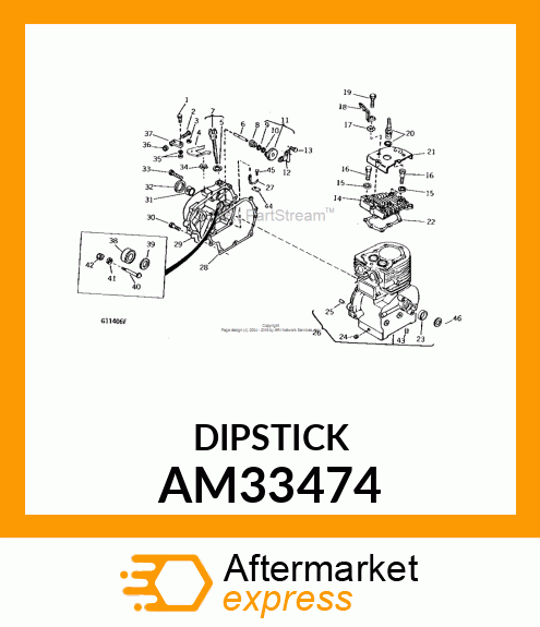 Dipstick - OIL DIPSTICK ASSY-PUR AM33474