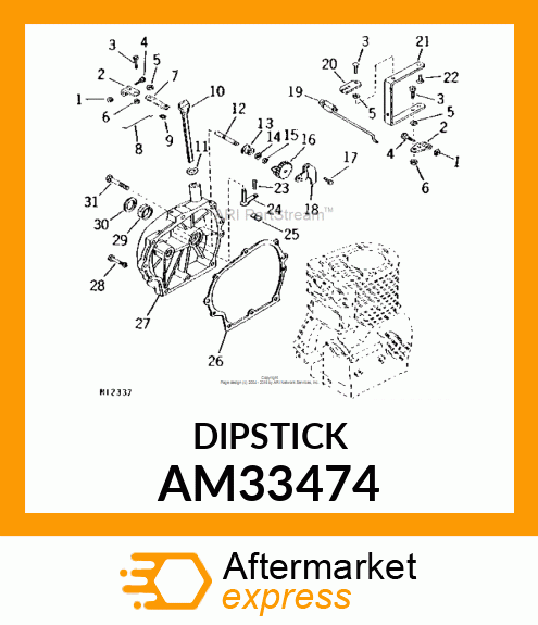 Dipstick - OIL DIPSTICK ASSY-PUR AM33474