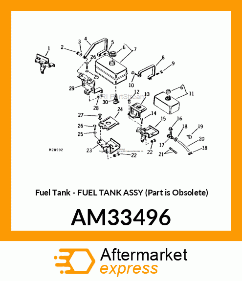 Fuel Tank - FUEL TANK ASSY (Part is Obsolete) AM33496