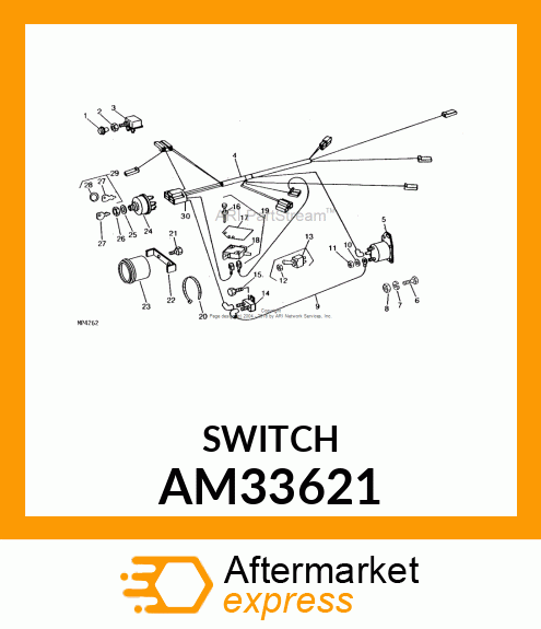 25 AMP CIRCUIT BREAKER AM33621