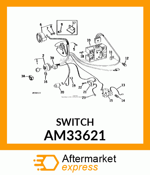 25 AMP CIRCUIT BREAKER AM33621