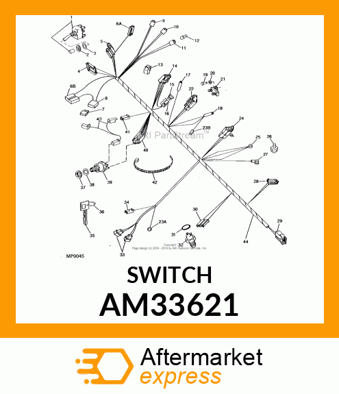 25 AMP CIRCUIT BREAKER AM33621