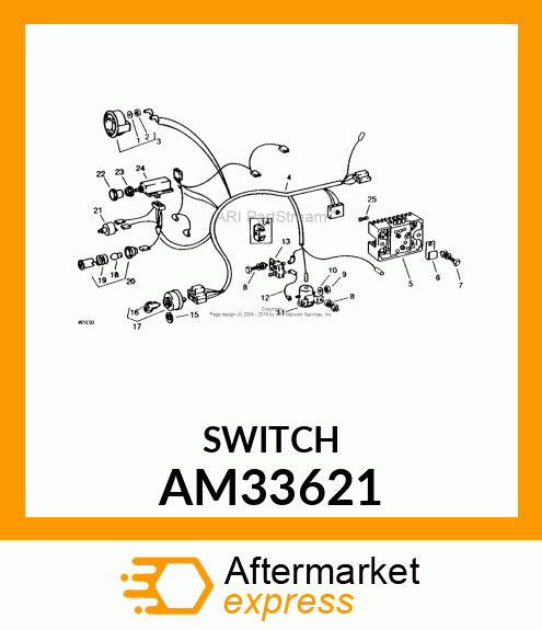 25 AMP CIRCUIT BREAKER AM33621