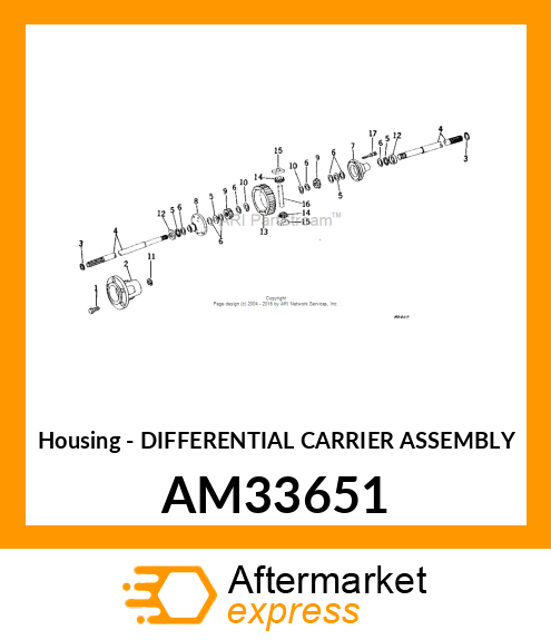 Housing - DIFFERENTIAL CARRIER ASSEMBLY AM33651