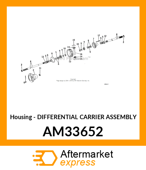 Housing - DIFFERENTIAL CARRIER ASSEMBLY AM33652