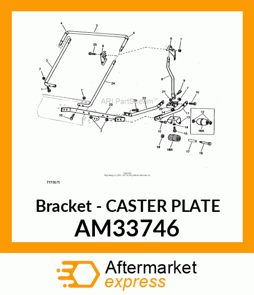 Bracket - CASTER PLATE AM33746