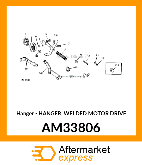 Hanger - HANGER, WELDED MOTOR DRIVE AM33806