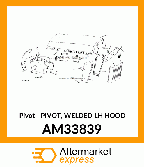 Pivot - PIVOT, WELDED LH HOOD AM33839