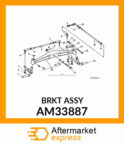 Front Axle - FRONT AXLE W/BUSHINGS AM33887