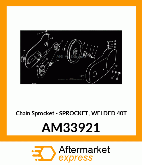 Chain Sprocket - SPROCKET, WELDED 40T AM33921