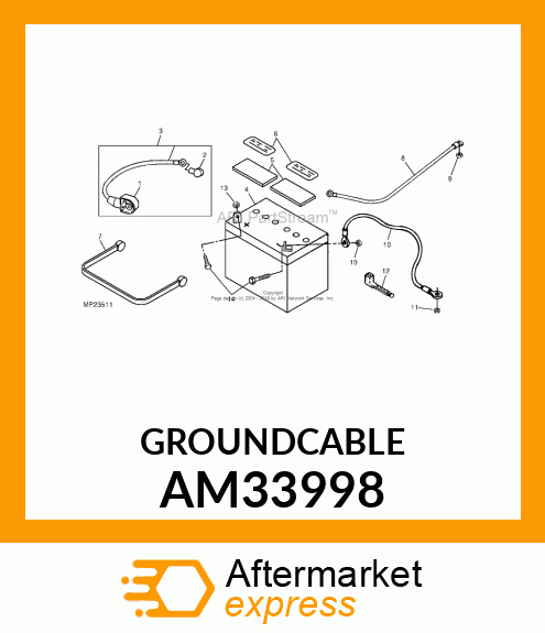 CABLE, GROUND BATTERY AM33998