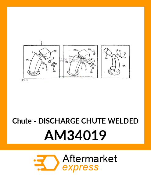 Chute - DISCHARGE CHUTE WELDED AM34019