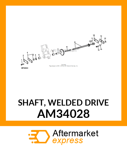 SHAFT, WELDED DRIVE AM34028