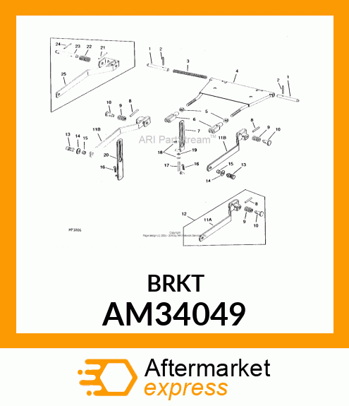 Rear Draft Arm Asm AM34049