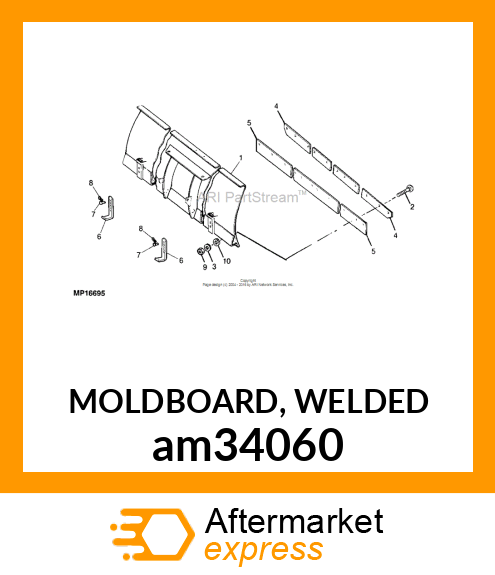 MOLDBOARD, WELDED am34060