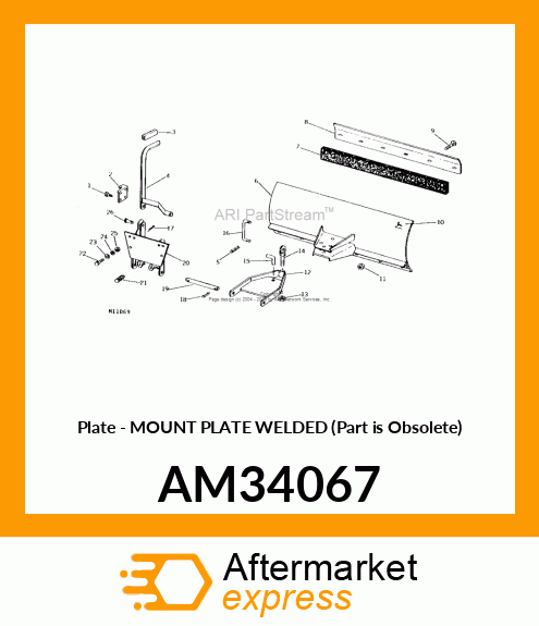 Plate - MOUNT PLATE WELDED (Part is Obsolete) AM34067