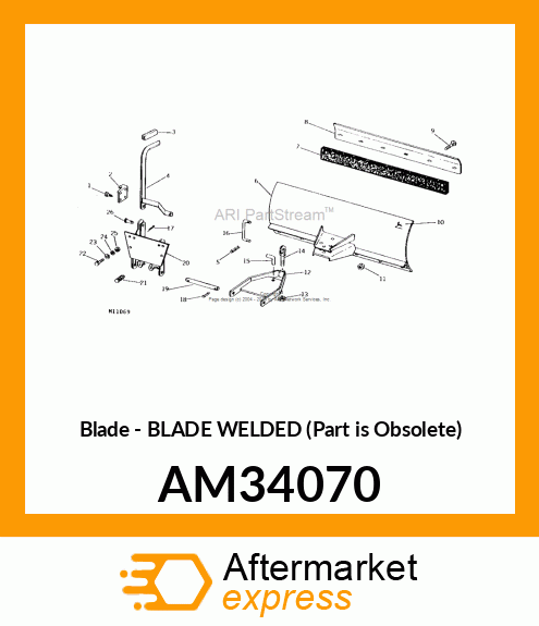 Blade - BLADE WELDED (Part is Obsolete) AM34070