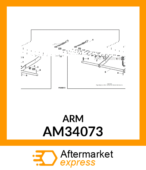 ARM, ARM, WELDED REAR DRAFT AM34073