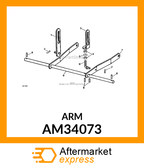 ARM, ARM, WELDED REAR DRAFT AM34073