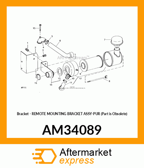 Bracket - REMOTE MOUNTING BRACKET ASSY-PUR (Part is Obsolete) AM34089