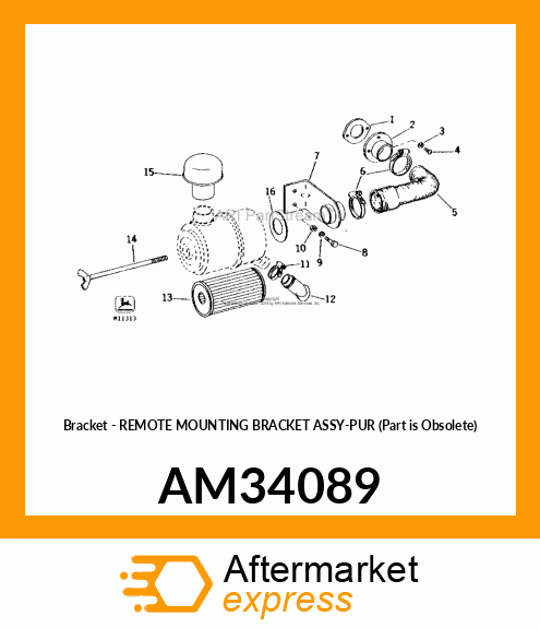 Bracket - REMOTE MOUNTING BRACKET ASSY-PUR (Part is Obsolete) AM34089