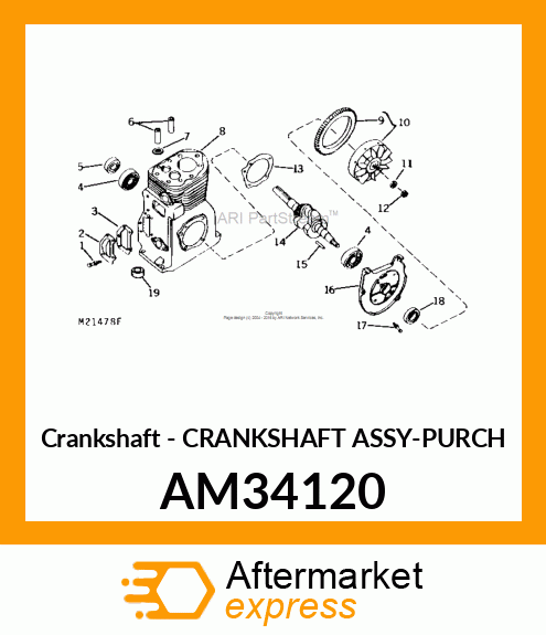 Crankshaft - CRANKSHAFT ASSY-PURCH AM34120